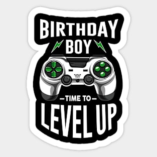 Birthday Boy Time To Level UP Sticker